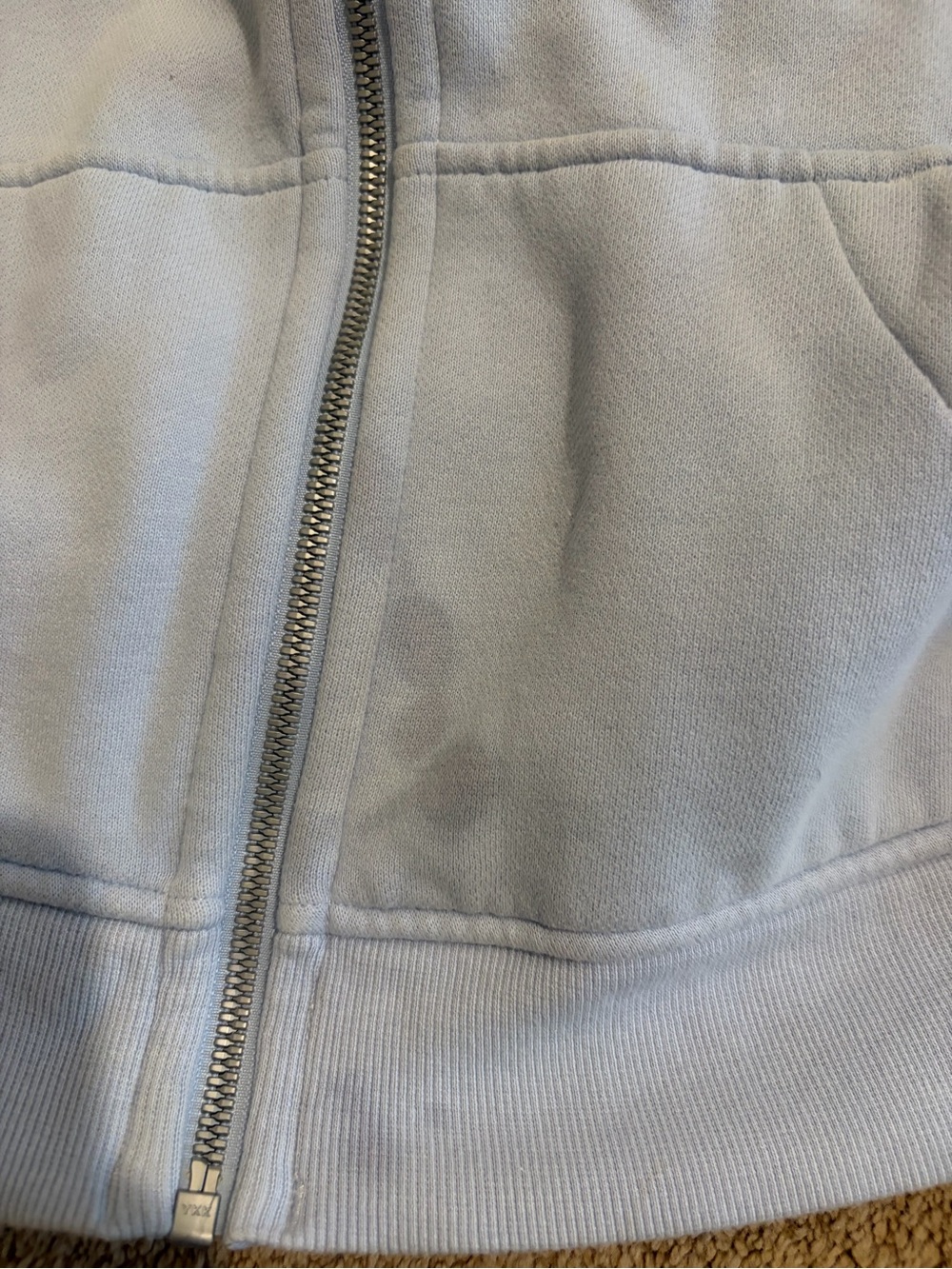 Lululemon Blue Linen Cropped
Zip-up Hooded Scuba - Picture 4 of 5